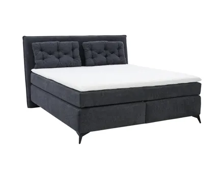 Boxspringbett Chalet Chenille 180 x 200 cm anthrazit