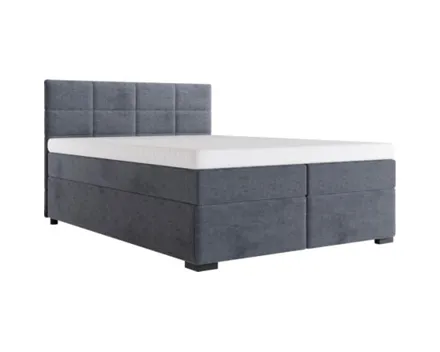 Boxspringbett Coma Cord graphit 140 x 96 x 204 cm
