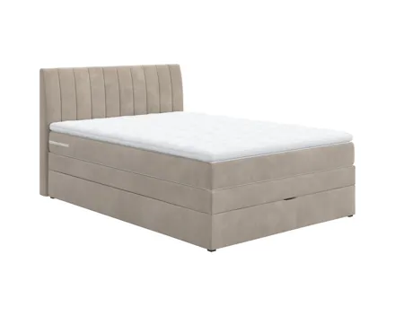 Boxspringbett Shark Stoff sand 140 x 200