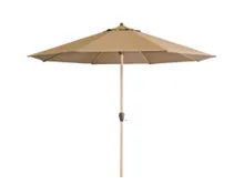 BRELLACO Alu-Sonnenschirm Holzoptik 3.3 m, D.846 Greige, 436315846HD, 022-1840-046