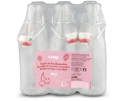 Bügelflasche Porzellan 200ml 6 Stück