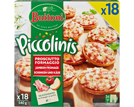 Buitoni Piccolinis Minipizzas Schinken und Käse