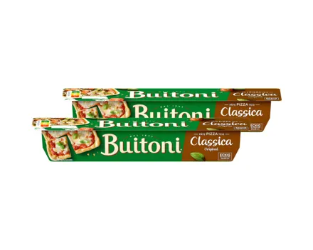 Buitoni Pizzateig Classica Original Eckig Ausgewallt 25x38cm 2x 570g
