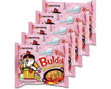 Buldak Hot Chicken Ramen Carbonara 5x 130g