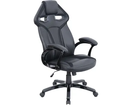 Bürostuhl Dakota Kunstleder schwarz, Stoff Mesh schwarz