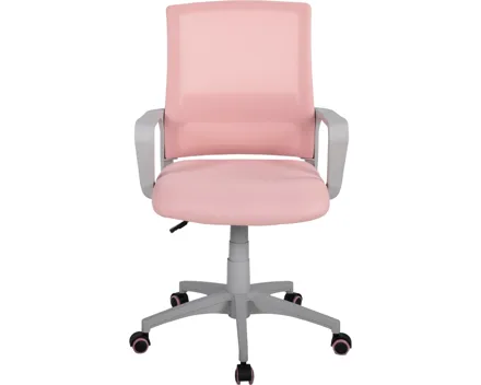 Bürostuhl Jonte Mesh rosa, Gestell grau, drehbar