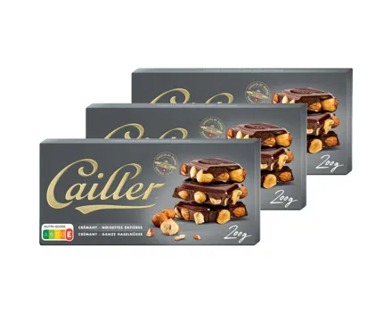 Cailler Dunkle Schokoladentafel mit Haselnüssen