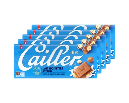 Cailler Milchschokolade Tafel mit Haselnüssen