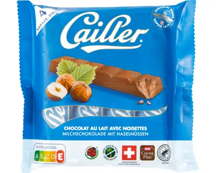 Cailler Riegel Milchschokolade mit Haselnüssen