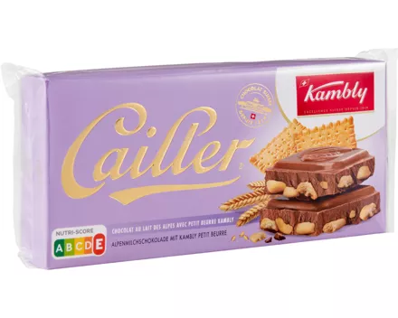 Cailler Tafelschokolade Alpenmilch mit Kambly Petit Beurre