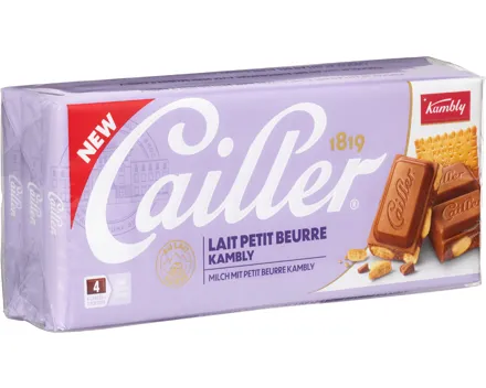 Cailler Tafelschokolade Alpenmilch mit Kambly Petit Beurre
