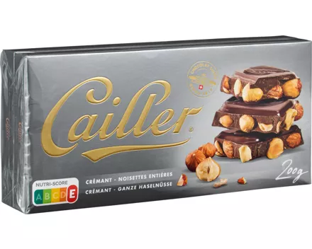 Cailler Tafelschokolade Crémant-Ganze Haselnüsse