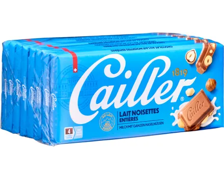 Cailler Tafelschokolade Milch-Ganze Haselnüsse