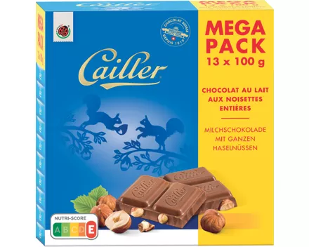 Cailler Tafelschokolade Milch mit ganzen Haselnüssen