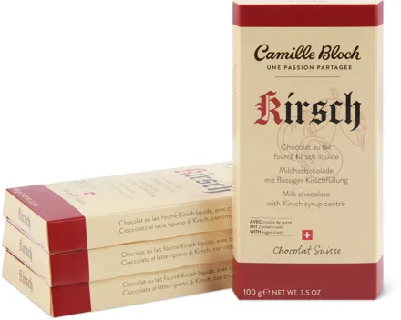 Camille Bloch Tafelschokoladen-Kirsch oder -Williams, 4er-Pack