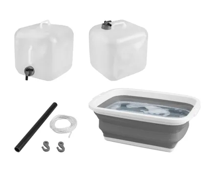 Campingdusche/Kanister/Spüle/Wäscheleine