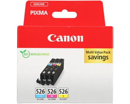 Canon Multipack Tintenpatronen CMY Cli-526Pa