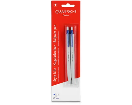 Caran d'Ache 825 Kugelschreiber Blau 2 Stück