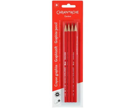 Caran d'Ache Blister Bleistifte HB FSC Edelweiss 4 Stück