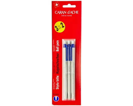 Caran d'Ache Kugelschreiber blau 3 Stück