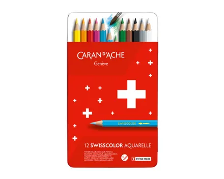 Caran D'ache Swisscolor Wasser Farbstifte 12 Stück