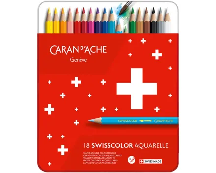 Caran D'ache Swisscolor Wasser Farbstifte 18 Stück