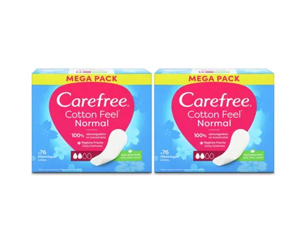 Carefree Cotton Feel Aloe 2x76 Stück