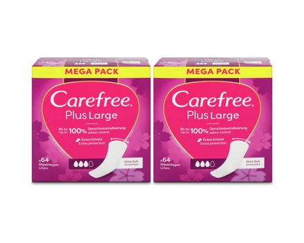Carefree Plus Large 2x64 Stück