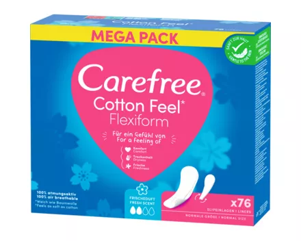 Carefree Slipeinlagen Cotton Feel Flexiform 76 Stück