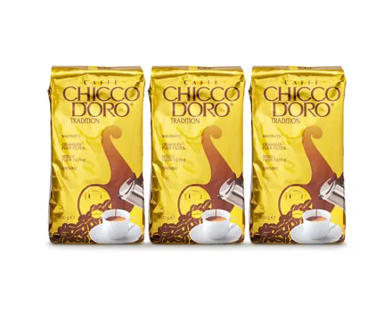 Chicco d'Oro Tradition Kaffee gemahlen 3x500g