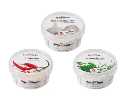 Chili-/Kräuter-/Knoblauchbutter (Aktion nur in der Deutschschweiz gültig)