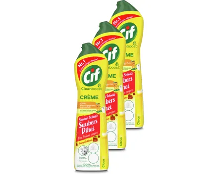 Cif Crème Citrus, 3 x 500 ml, Trio