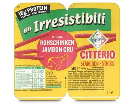 Citterio Irresistibili Stäbchen Rohschinken