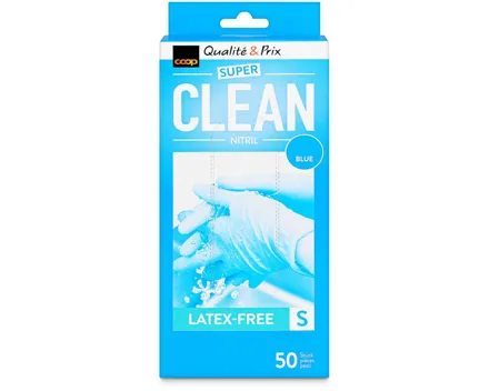 Clean Latex-Free S blau 50 Stück