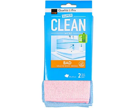Clean Mikrofaser Frotteetuch 2 Stück