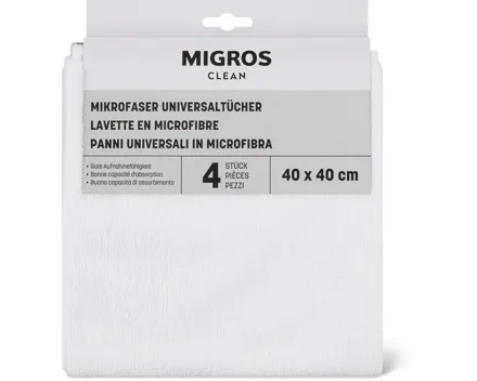 Clean Mikrofaser Universaltücher, 4er-Pack
