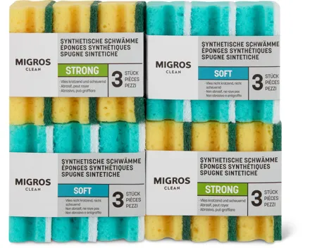 Clean-Reinigungsschwämme soft & strong oder -Stahlknäuel