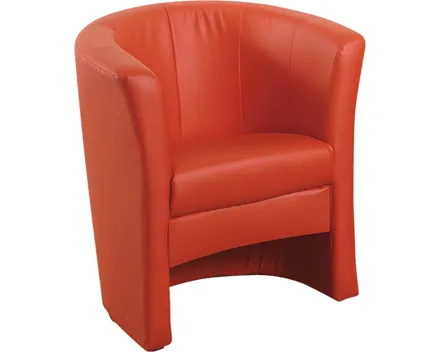 Clubsessel Bob Kunstleder rot