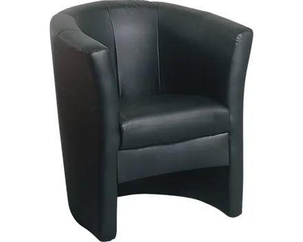 Clubsessel Bob Kunstleder schwarz