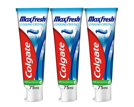 Colgate Max Fresh Cooling Crystals Zahnpasta 3x 75ml