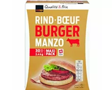 Coop Rinds-Hamburger, Schweiz, tiefgekühlt, 30 x 80 g
