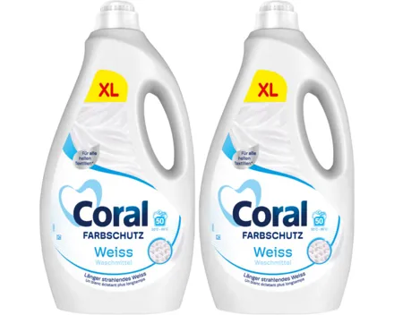 Coral Flüssig-Waschmittel White 2x50 Waschgänge