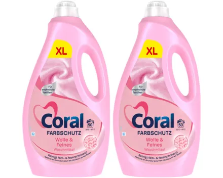 Coral Flüssig-Waschmittel Wool & Silk 2x50 Waschgänge