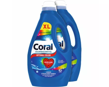 Coral Flüssigwaschmittel Optimal Color 2 x 50 Waschgänge