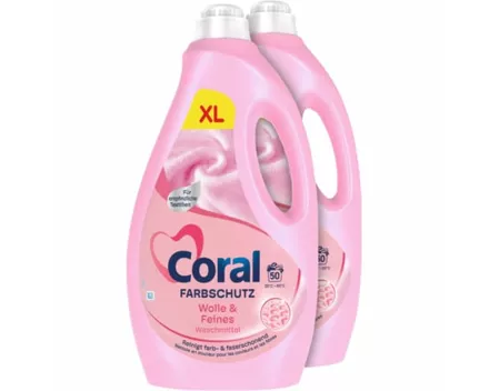 Coral Flüssigwaschmittel Wolle & Feines 2 x 50 Waschgänge