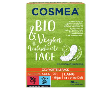 Cosmea Bio Slipeinlagen Lang XXL 38 Stück