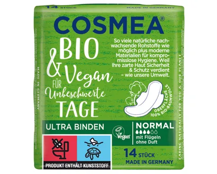 Cosmea Bio Ultra Binden mit Flügel 14 Stück