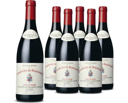 Côtes du Rhône AOC Coudoulet de Beaucastel Famille Perrin 6x 75cl (2023) – Rotwein, Frankreich (0.75l)