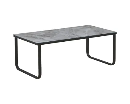 Couchtisch Rocky Metall/Glas grau 105 x 42 x 55 cm