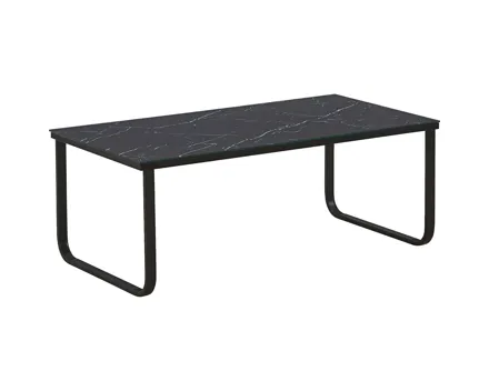 Couchtisch Rocky Metall/Glas schwarz 105 x 42 x 55 cm